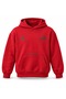M1S20010 Losangeles Printed Hooded Women's Sweatshirt Red - 3