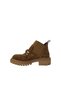 26101071S Genuine Suede Leather Women's Boots with Brown Elastic Chain - 4