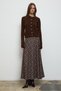 Lady Plaid Skirt Brown - 3
