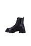 2610512 Genuine Leather Women's Boots Black Lace-Up with Zipper - 4