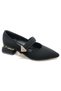 Feles Blower Detailed Pointed Toe Heeled Women's Shoes Black