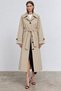 Belted Oversize Long Trench Coat - 4
