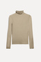 Women's Mink Modal Blended Fitted High Neck Long Sleeve T-Shirt
