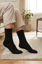 Unisex Black Long Tennis College Sports Socks Set - 2