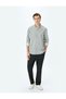 Striped Long Sleeve Button Lapel Slim Fit Shirt