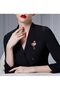 Rhinestone Crystal Flamingo Animal Brooch,Enamel Bird Lapel Pin for Women and Girls - 4
