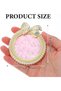 Resin Nail Art Palette,Agate Style Mixing Plate with Rhinestones and Pearls,Golden - 7