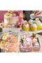 45-Piece Mirror Happy Birthday Cake Toppers,Gold,Silver,and Rose Gold Cupcake Picks for Party - 6