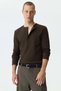 Slim Fit Ribbed Henley shirt