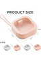 Rayyan 4-Piece Portable Hair Tie and Jewelry Organizer,Stackable Travel Storage Box for Cotton Swabs,Hair Clips,and Earrings,White and Pink - 2