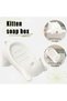 Cartoon Kitten Plastic Soap Dish,Slanted Drainage Bar Soap Holder for Shower and Kitchen - 3