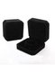 Black Velvet Jewelry Box for Bracelets,Rings and Earrings,Square Travel Storage and Display Case for Proposals and Weddings,9x9x4 cm - 3
