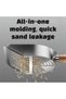 Stainless Steel Cat Litter Scoop with Stand and Wooden Handle,Quick Filtration Double Wide Hole Design - 2