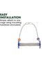 Bird Parrot Swing Toy,Hammock Climbing Ladder for Bird Cages,Natural Pumice Perch for Budgerigars and Parakeets - 5