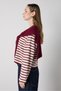 Women's Burgundy Square Collar Scarf Shoulder Knitwear 32040 - 6