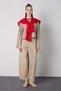 Women's Red Square Collar Scarf Shoulder Knitwear 32040 - 5