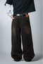 Dustline Black Super Baggy Men's Jean Pants - 5