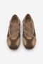Women's Cross-Strapped Textured Surface Mary Jane Casual Sports Ballerina Sneaker Dorevu Light Brown Suede - 7