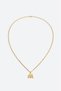 316L Steel Gothic m Letter Necklace Ka1109Al - 2