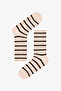 3 Pairs of Cotton Glitter Line Patterned Socks - 2