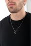 316L Steel Gothic L Letter Necklace Ka1108Gm - 2