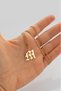 316L Steel Gothic m Letter Necklace Ka1109Al - 5