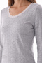 Gray Melange Dream Soft Long Sleeve Pants Pajama Set - 3