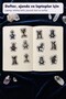 30-Piece Gothic Chess Sticker Set - for Laptop, Notebook, Agenda - 6