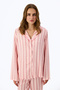 Light Pink Floral Ruffle Long Sleeve Shirt Pants Pajama Set - 2