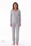 Gray Melange Dream Soft Long Sleeve Pants Pajama Set