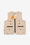 Beige Multi-Pocket Utility Cargo Men's Vest - 2