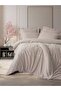 Embroidered Satin Double Duvet Cover Set Alameda Lilac