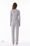 Gray Melange Dream Soft Long Sleeve Pants Pajama Set - 4