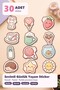 Pastel Cute Daily Life Sticker Set 30 Pieces - Kawaii Drawing Notebook Laptop Phone Agenda