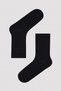 Basic Rib Schwarze 3-teilige Socken - 2