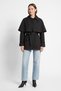 Cape Detailed Trench Coat 202712 - Black - 2