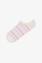 3 Pairs of Socks with Stitch-Free Cotton Colored Stripes Patterned Sneakers - 4