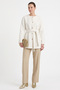 Buttoned Front Fox Fur Coat 50719 - White