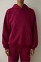 Mor Kapüşonlu Oversize Sweatshirt - 3