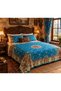 166X214 cm Turquoise Colored, Velvet Bedspread, Tablecloth-Wall Tapestry-Couch Cover - 2