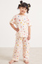 Patterned Cotton Knitted Pajama Set - 5