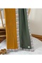 Double Sided 4 Layer Muslin Baby Blanket 100% Cotton Khaki Caramel Piping Detailed 110X110Cm - 2
