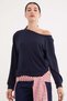 Basic Boat Neck Bat Sleeve Modal Blouse - 3