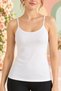 Women's Padded (Self-Braided) Thin Strap Basic Undershirt - 95% Cotton & 5% Elastane - 3