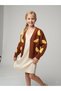 Girl's Lemon Embroidered Motif Knitwear Cardigan and Hair Clip - 2