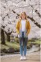 Girl's Hooded Long Knit Cardigan with Writing on the Back