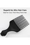 Professional Afro Pick Comb, Detangling Hairdressing Afro Braiding Rake Comb - 3