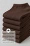 6 Pack Brown Men's Modal Seamless Stretchy Bootie Socks - Premium - 2
