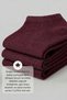 3-Piece Burgundy Men's Modal Seamless Flexible Booties Socks - Premium - 2