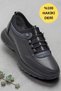 71654 Orthopedic Insole Leather Men's Shoes with Rubber Laces Casual Men's Shoes